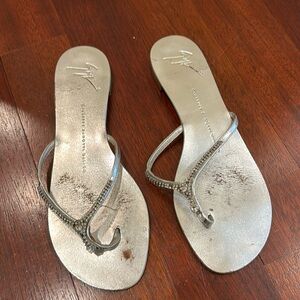 Giuseppe Zanotti shoes, silver , size 38.5